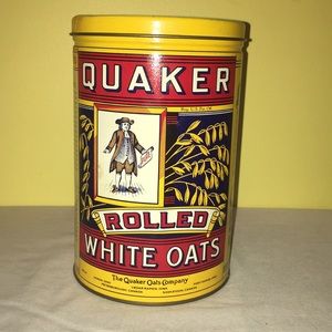 Vintage Quaker Rolled Oats Tin
